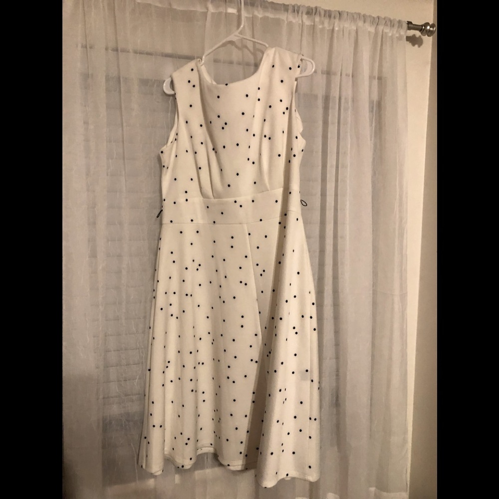 Soft white polkadot dress